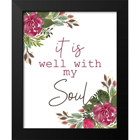 My Soul Black Modern Wood Framed Art Print by Kimberly, Allen