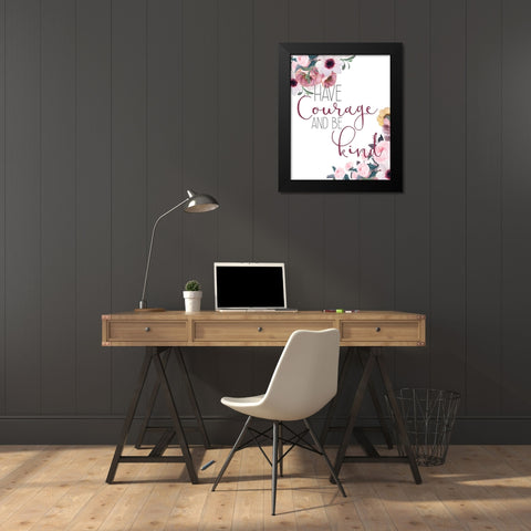 Courage and Truth 1 Black Modern Wood Framed Art Print by Kimberly, Allen