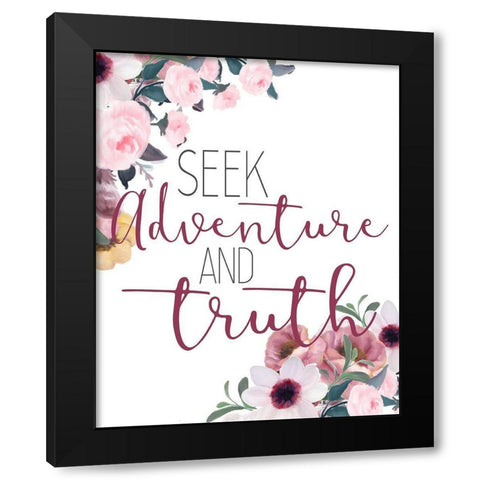 Courage and Truth 2 Black Modern Wood Framed Art Print by Kimberly, Allen