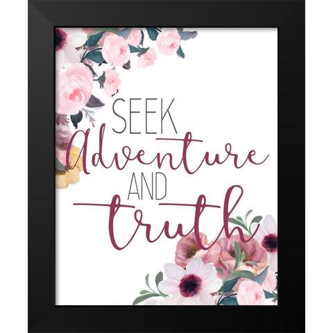 Courage and Truth 2 Black Modern Wood Framed Art Print by Kimberly, Allen