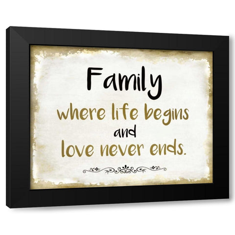 Family Black Modern Wood Framed Art Print with Double Matting by Allen, Kimberly