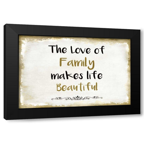 The Love of Family Black Modern Wood Framed Art Print with Double Matting by Allen, Kimberly