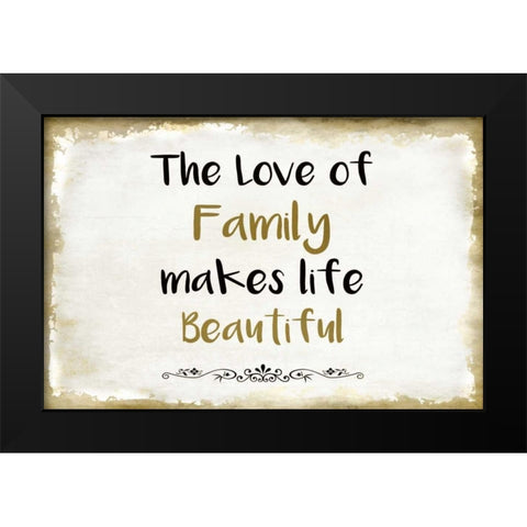 The Love of Family Black Modern Wood Framed Art Print by Allen, Kimberly