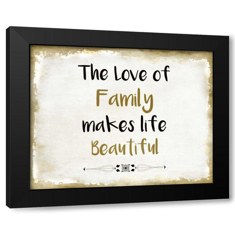 The Love of Family Black Modern Wood Framed Art Print by Allen, Kimberly