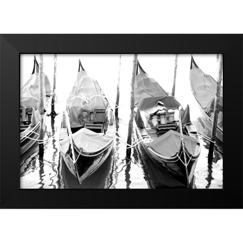 Venice Canal Black Modern Wood Framed Art Print by Kimberly, Allen