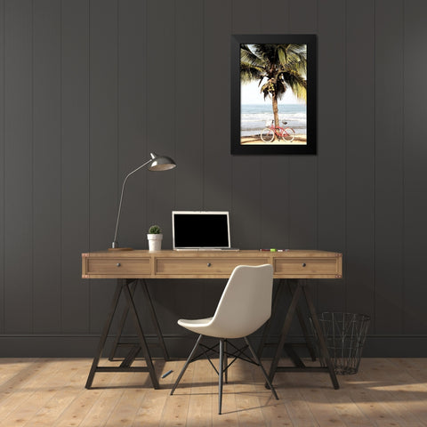 Ride to the Beach Black Modern Wood Framed Art Print by Kimberly, Allen
