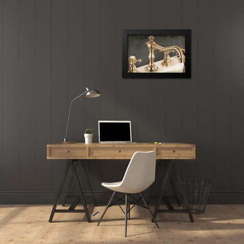 Sink Black Modern Wood Framed Art Print by Kimberly, Allen