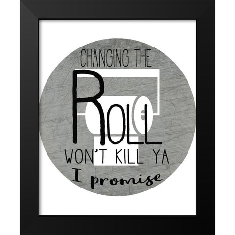The Roll Black Modern Wood Framed Art Print by Kimberly, Allen