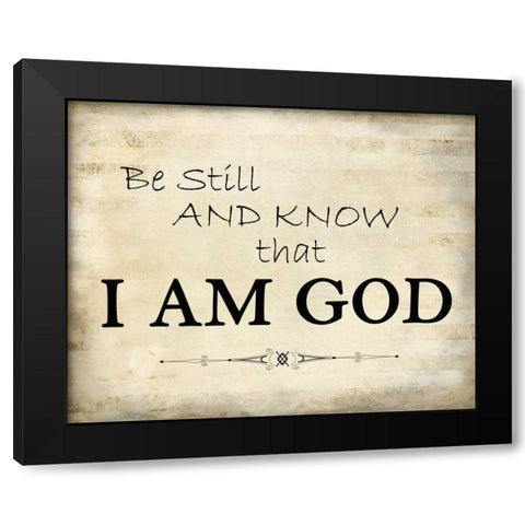 Be Still Black Modern Wood Framed Art Print by Allen, Kimberly