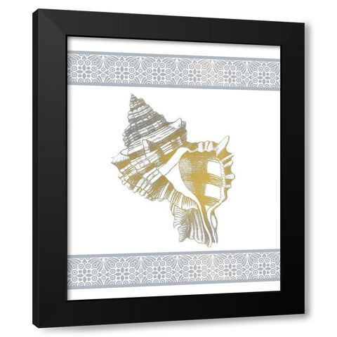 Azure Coastal 2 Black Modern Wood Framed Art Print with Double Matting by Kimberly, Allen