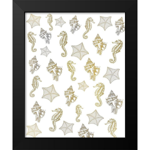 Azure Coastal 6 Black Modern Wood Framed Art Print by Kimberly, Allen