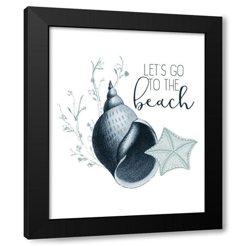 Sea Blues 5 Black Modern Wood Framed Art Print with Double Matting by Kimberly, Allen
