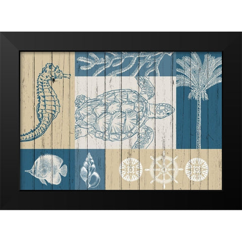 Lets Sail Black Modern Wood Framed Art Print by Kimberly, Allen
