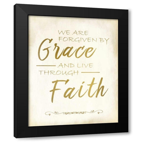 We are Forgiven 1 Black Modern Wood Framed Art Print with Double Matting by Allen, Kimberly