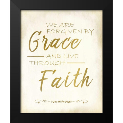 We are Forgiven 1 Black Modern Wood Framed Art Print by Allen, Kimberly