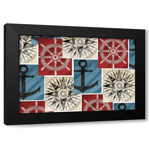 Nautical Dreams Black Modern Wood Framed Art Print with Double Matting by Kimberly, Allen