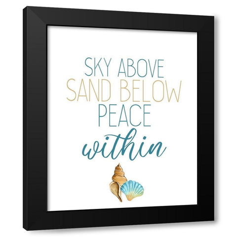 Seashore Shells 6 Black Modern Wood Framed Art Print with Double Matting by Kimberly, Allen