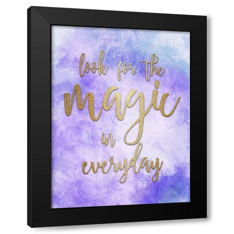 Look for the Magic Gold Black Modern Wood Framed Art Print by Allen, Kimberly