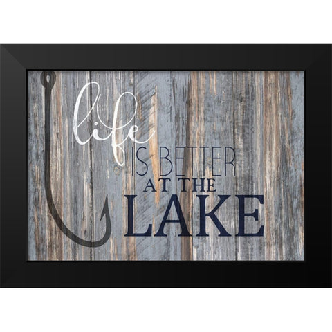 Better at the Lake Black Modern Wood Framed Art Print by Kimberly, Allen