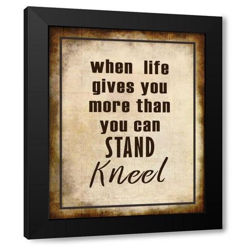 Kneel Black Modern Wood Framed Art Print by Allen, Kimberly