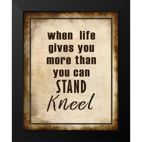 Kneel Black Modern Wood Framed Art Print by Allen, Kimberly