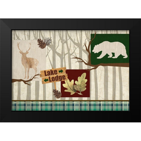 To the Lake Black Modern Wood Framed Art Print by Kimberly, Allen