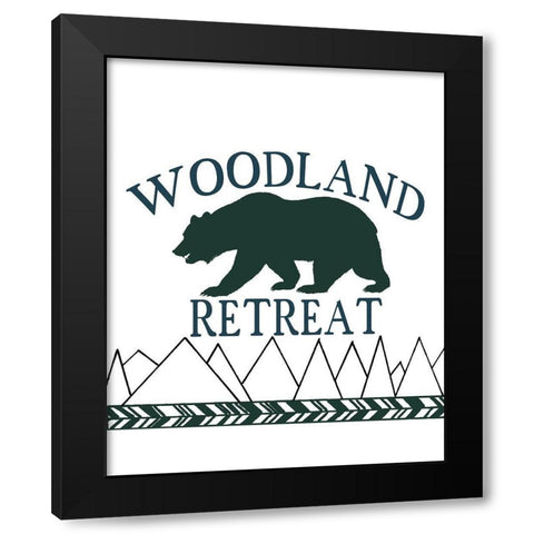 Woodland Retreat 4 Black Modern Wood Framed Art Print with Double Matting by Kimberly, Allen