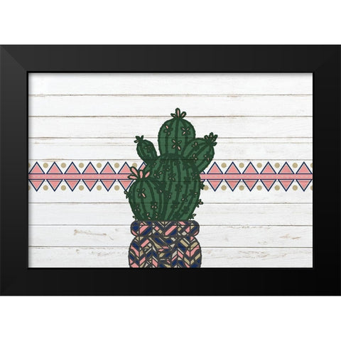 Cactus Love Black Modern Wood Framed Art Print by Kimberly, Allen