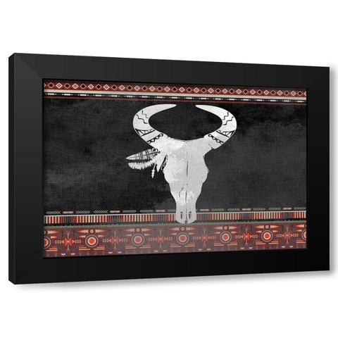 Southwest Red Black Modern Wood Framed Art Print with Double Matting by Kimberly, Allen