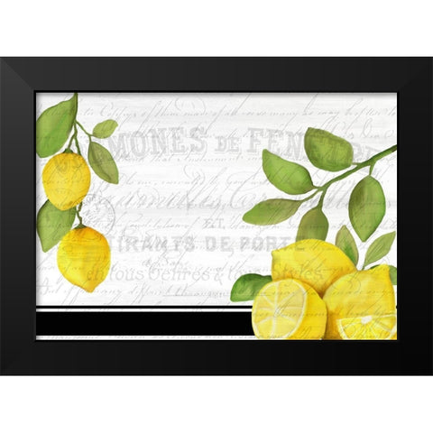 Fresh Lemons 7 Black Modern Wood Framed Art Print by Kimberly, Allen