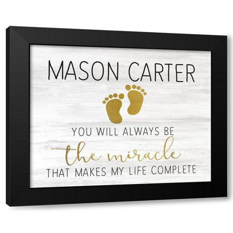 Be The Miracle Black Modern Wood Framed Art Print with Double Matting by Kimberly, Allen