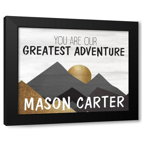 You Are Boy Black Modern Wood Framed Art Print with Double Matting by Kimberly, Allen
