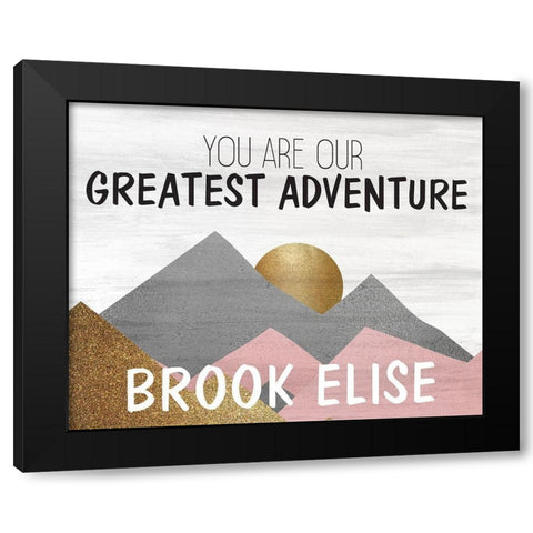 You Are Girl Black Modern Wood Framed Art Print by Kimberly, Allen