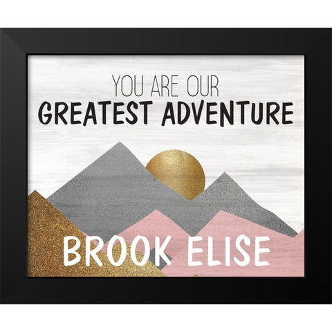 You Are Girl Black Modern Wood Framed Art Print by Kimberly, Allen