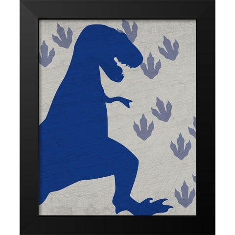 Rawr Tracks 1 Black Modern Wood Framed Art Print by Kimberly, Allen