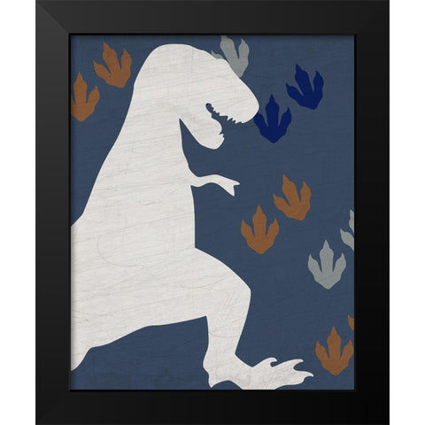 Rawr Tracks 1 v2 Black Modern Wood Framed Art Print by Kimberly, Allen