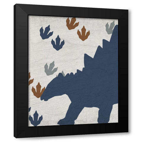 Rawr Tracks 2  v2 Black Modern Wood Framed Art Print with Double Matting by Kimberly, Allen