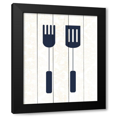 In the Kitchen 1 Black Modern Wood Framed Art Print by Kimberly, Allen