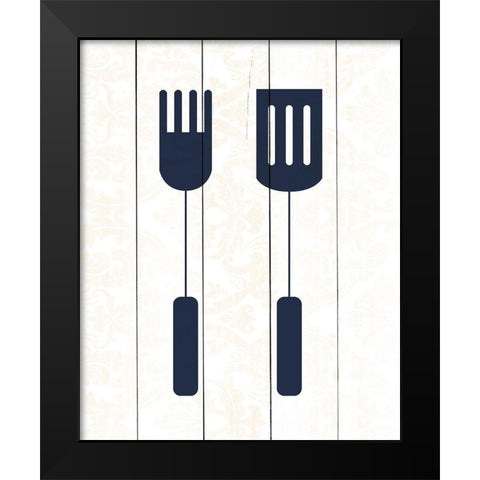 In the Kitchen 1 Black Modern Wood Framed Art Print by Kimberly, Allen