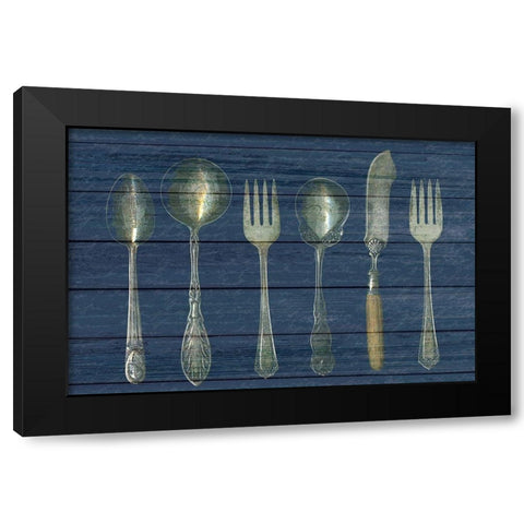 At the Table Black Modern Wood Framed Art Print with Double Matting by Kimberly, Allen