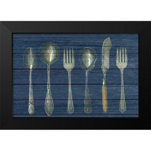 At the Table Black Modern Wood Framed Art Print by Kimberly, Allen