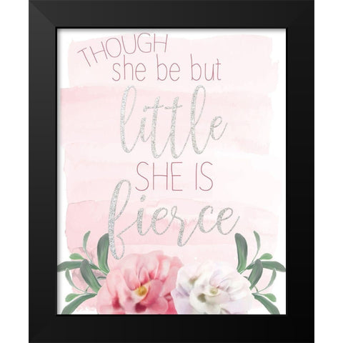 She is Fierce Black Modern Wood Framed Art Print by Kimberly, Allen