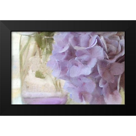 Hydrangea Jar Black Modern Wood Framed Art Print by Allen, Kimberly