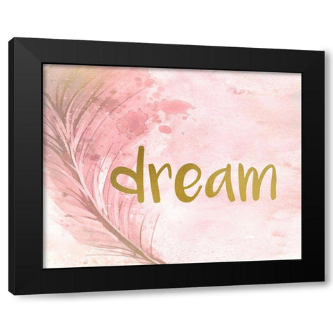 Dream Feather Black Modern Wood Framed Art Print with Double Matting by Allen, Kimberly