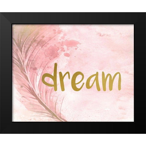 Dream Feather Black Modern Wood Framed Art Print by Allen, Kimberly