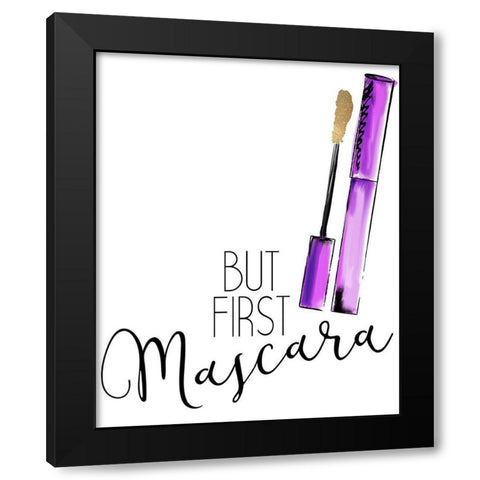 Mascara Black Modern Wood Framed Art Print with Double Matting by Kimberly, Allen