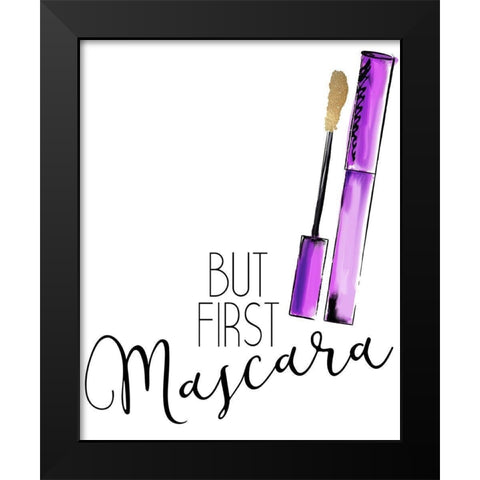 Mascara Black Modern Wood Framed Art Print by Kimberly, Allen