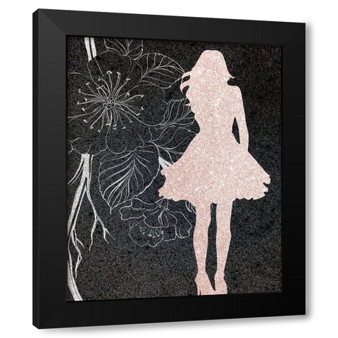 XO XO 1 Black Modern Wood Framed Art Print with Double Matting by Kimberly, Allen