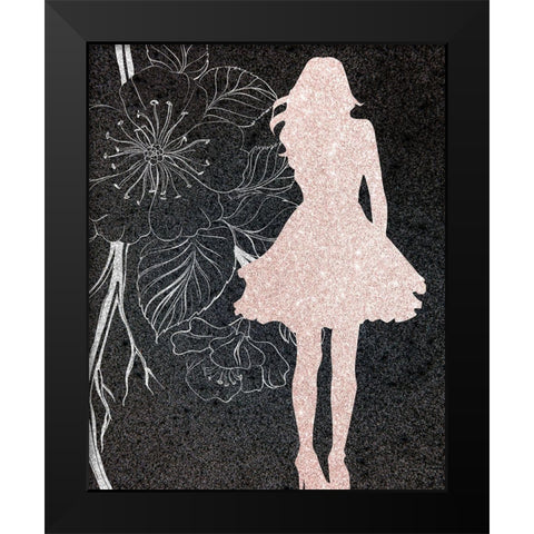 XO XO 1 Black Modern Wood Framed Art Print by Kimberly, Allen