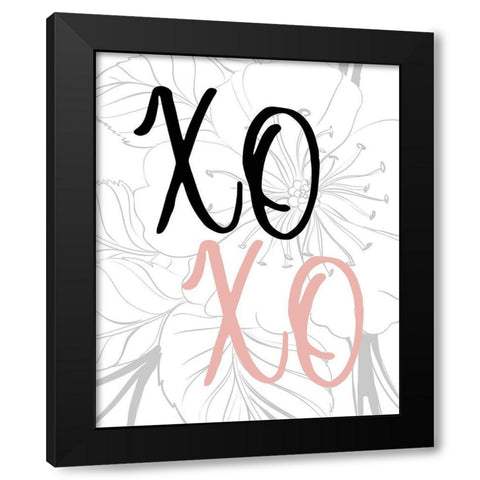 XO XO 2 Black Modern Wood Framed Art Print by Kimberly, Allen